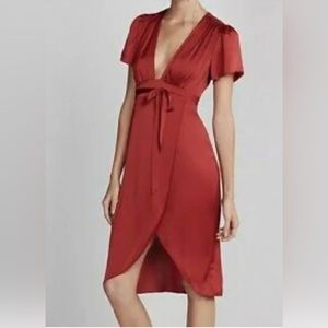 Express Deep V Midi Dress